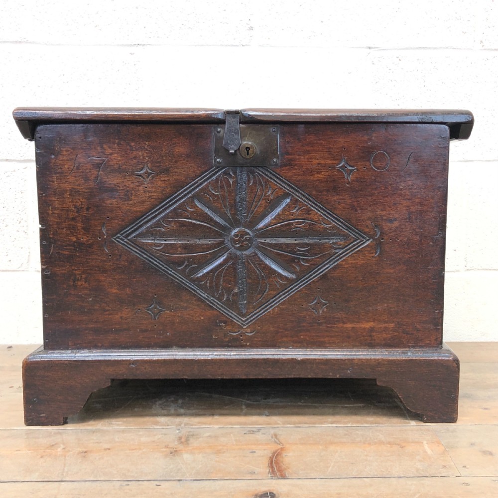 Antique Carved Oak Coffer