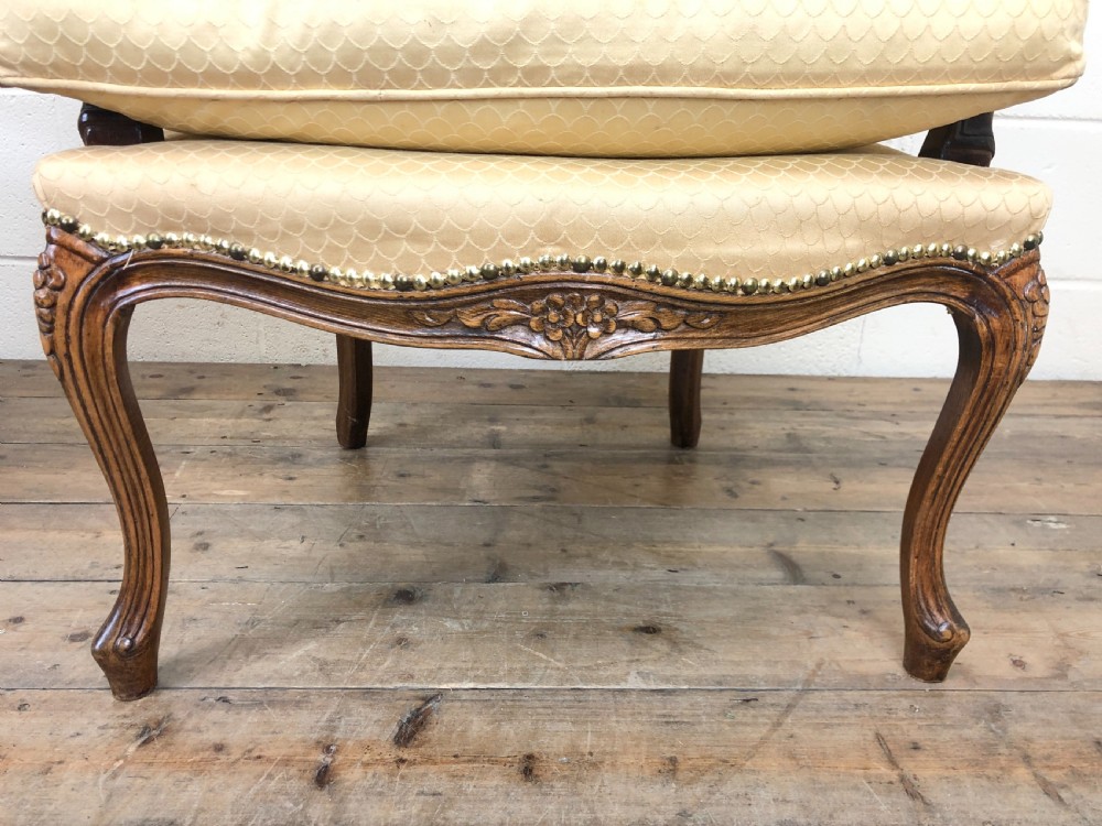 Upholstered Pair of French Cane Chairs View VI