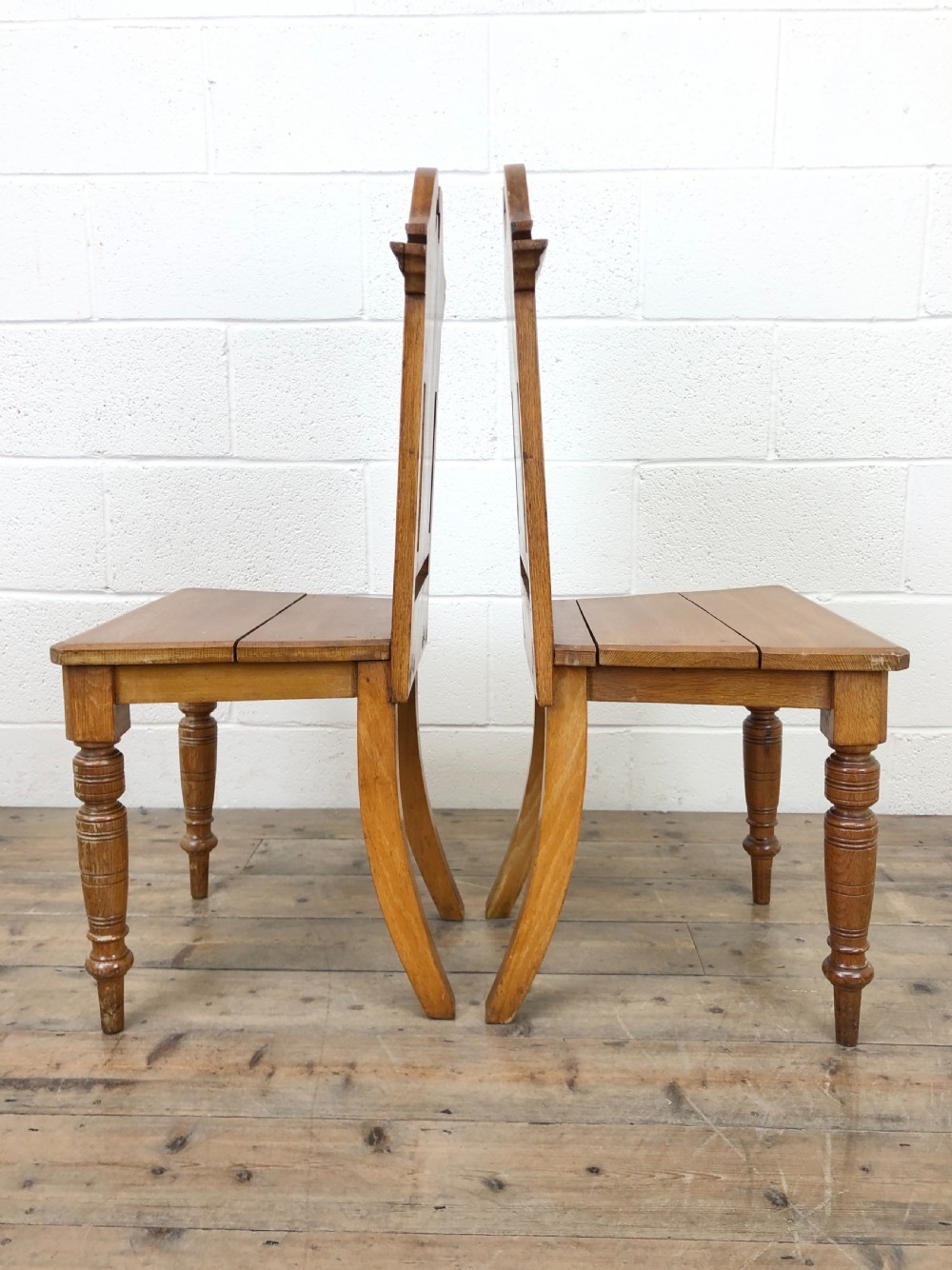 Antique Pair of Carved Oak Chairs View IV