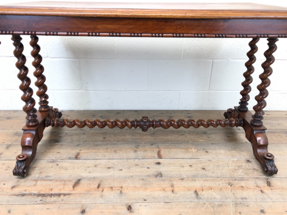 Antique Walnut Table with Barley Twist Legs View III