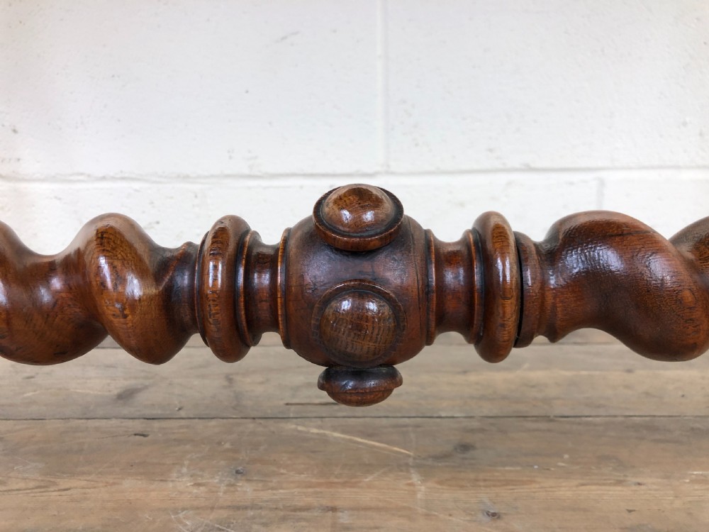 Antique Walnut Table with Barley Twist Legs View VI
