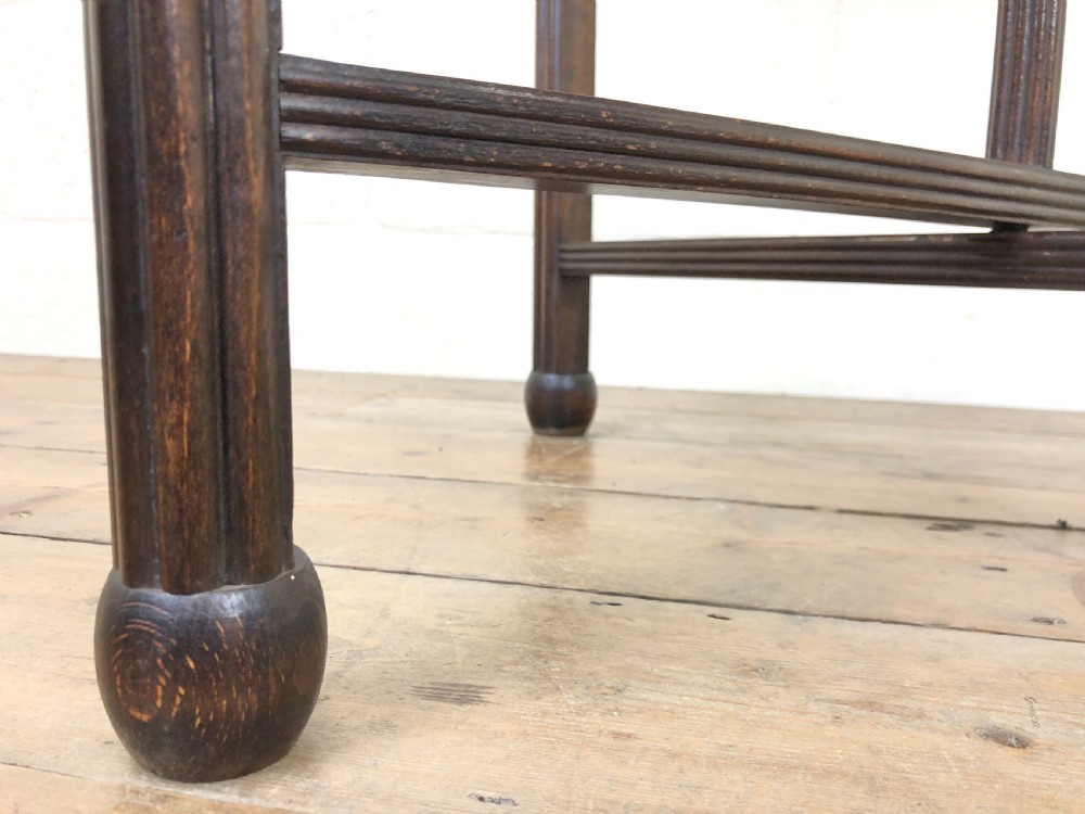 Early 20th Century Folding Table with Brass Tray Top View IV