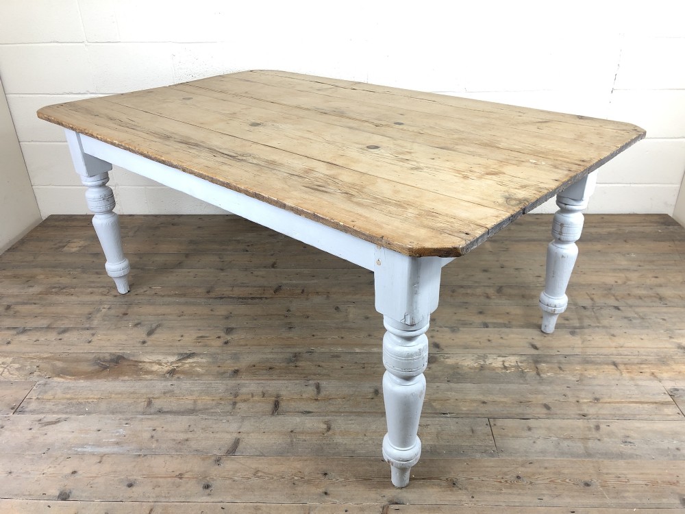 Victorian Antique Pine Farmhouse Kitchen Table