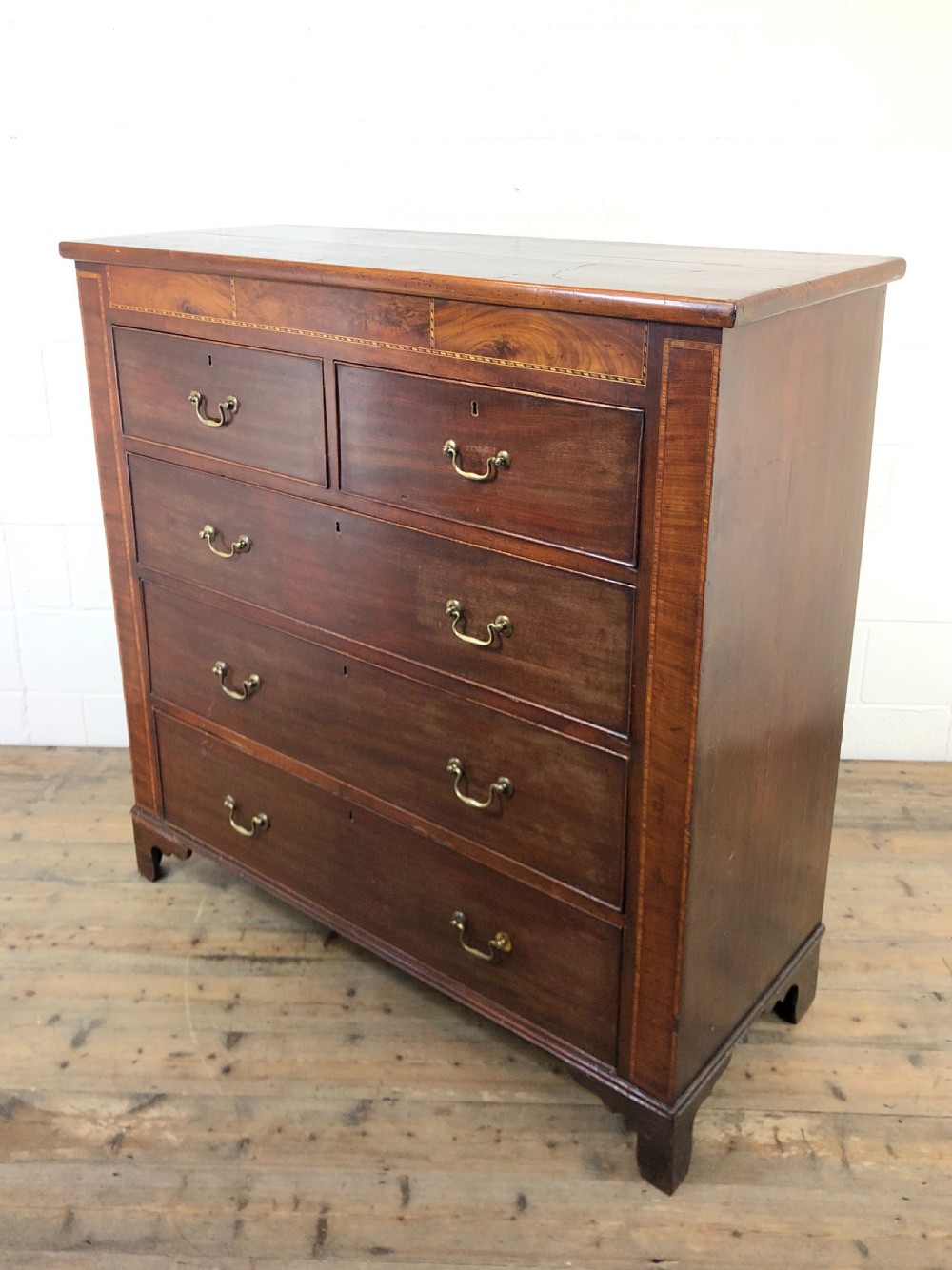 Large 19th Century Inlaid Mahogany Chest of Drawers View IX
