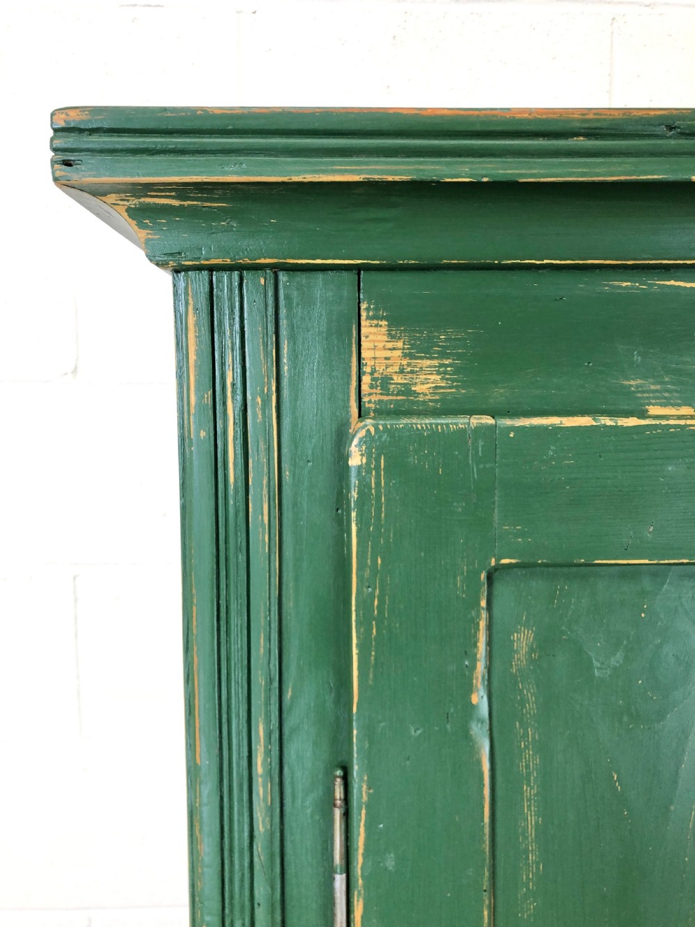 Antique Green Painted Pine Cupboard View VIII