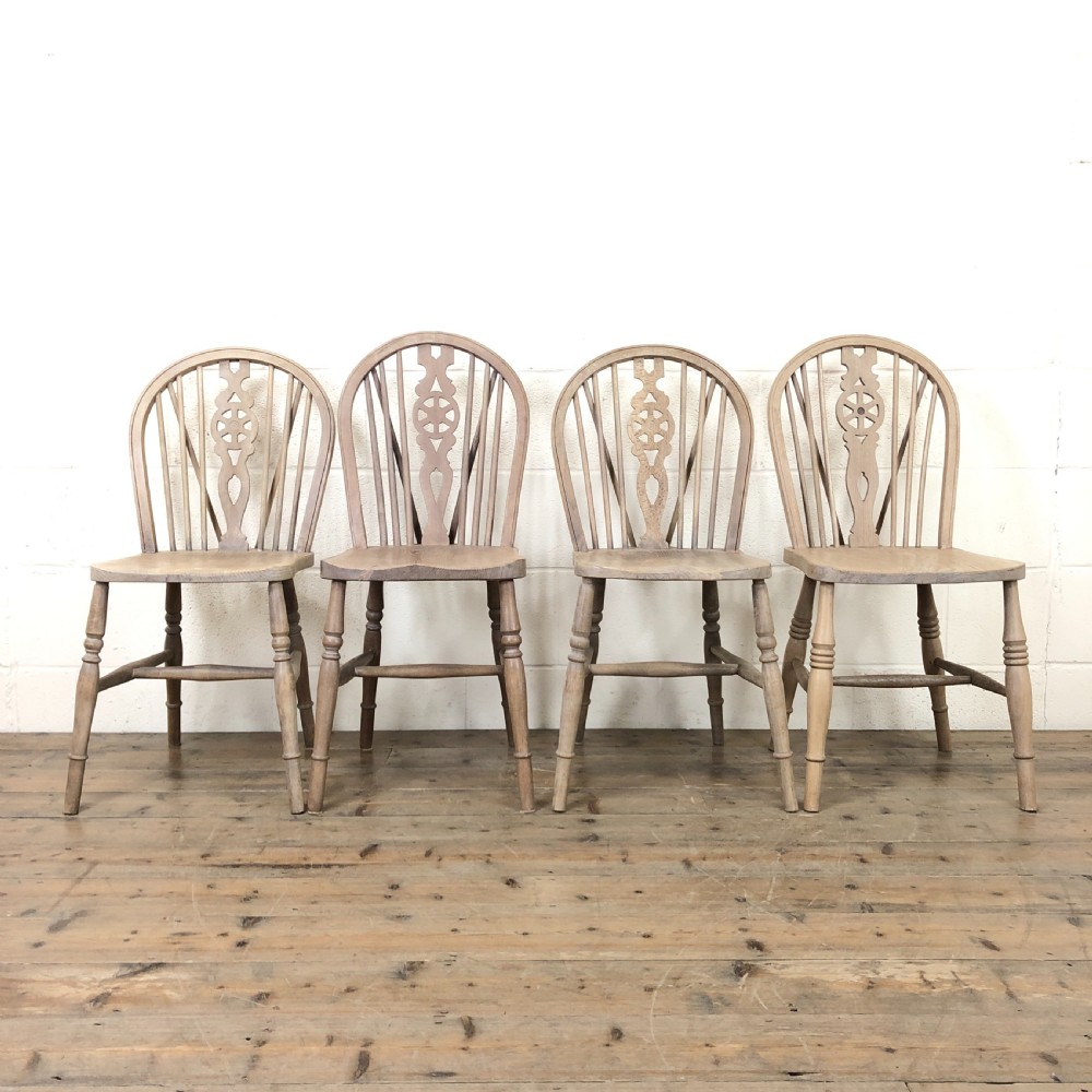 Four Antique Farmhouse Kitchen Chairs