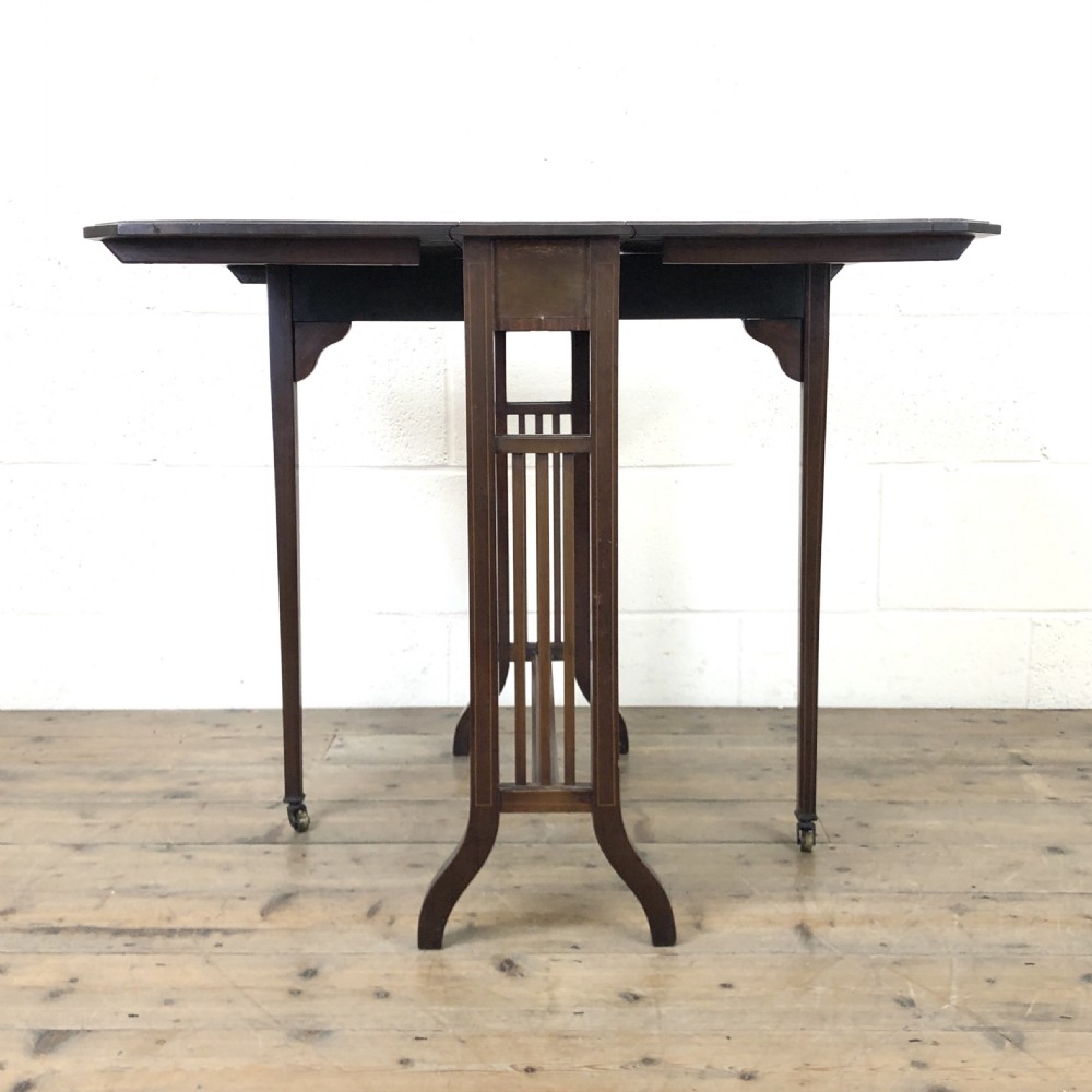 Antique Edwardian Mahogany Drop Leaf Table 
