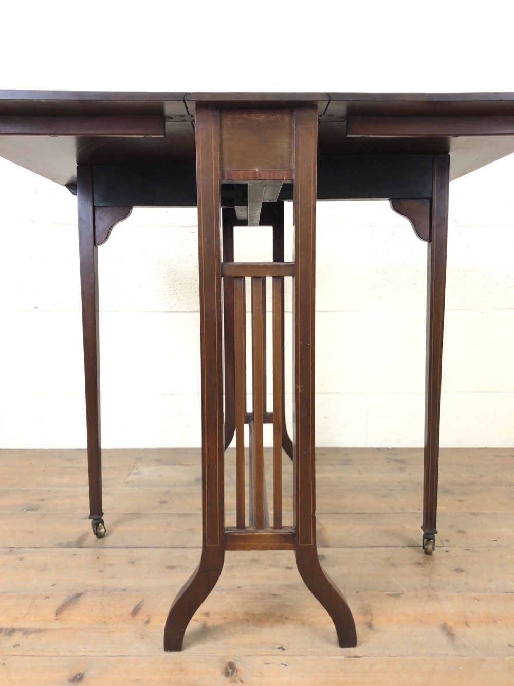 Antique Edwardian Mahogany Drop Leaf Table  View III