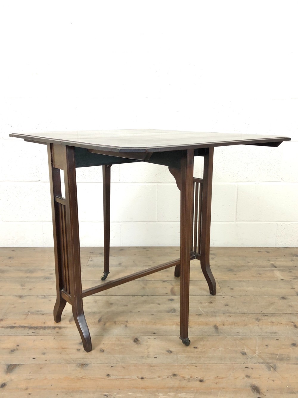 Antique Edwardian Mahogany Drop Leaf Table  View V