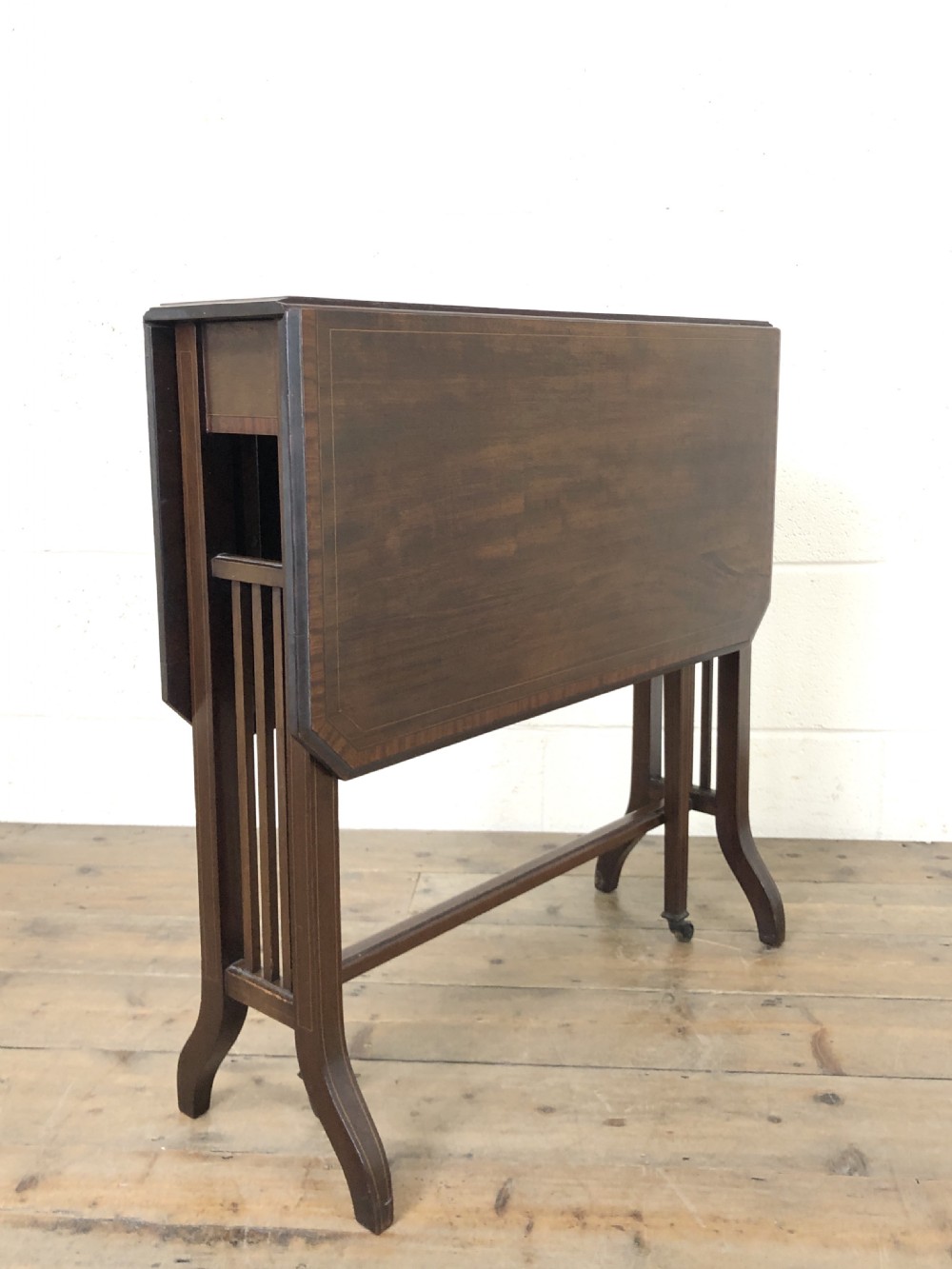 Antique Edwardian Mahogany Drop Leaf Table  View VIII