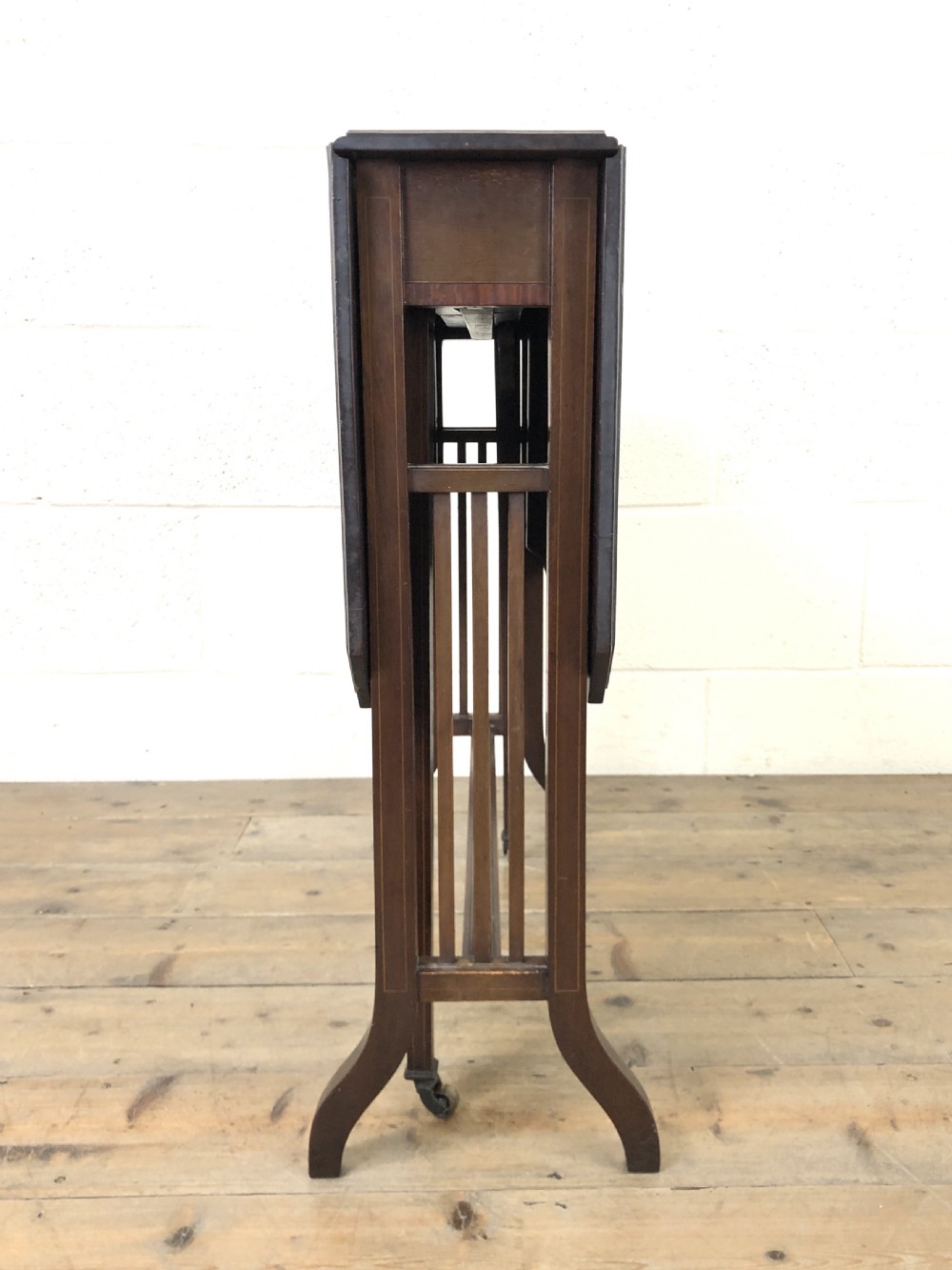 Antique Edwardian Mahogany Drop Leaf Table  View IX
