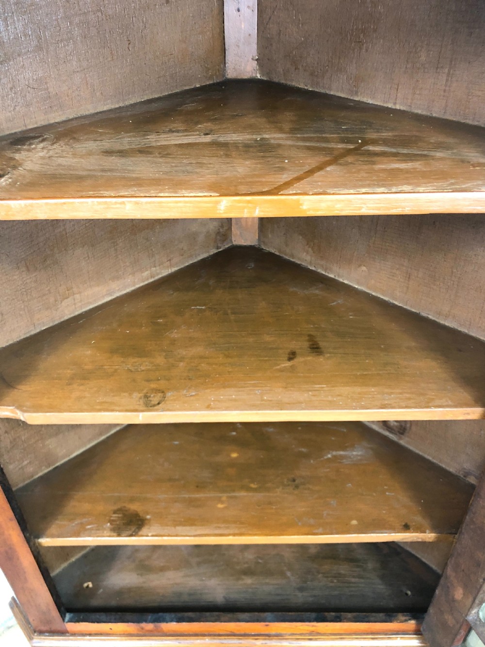 Antique Glazed Corner Cupboard View IV