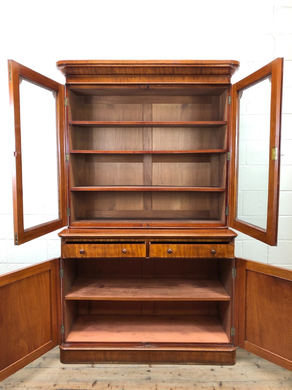 Antique Mahogany Two Stage Bookcase View VI