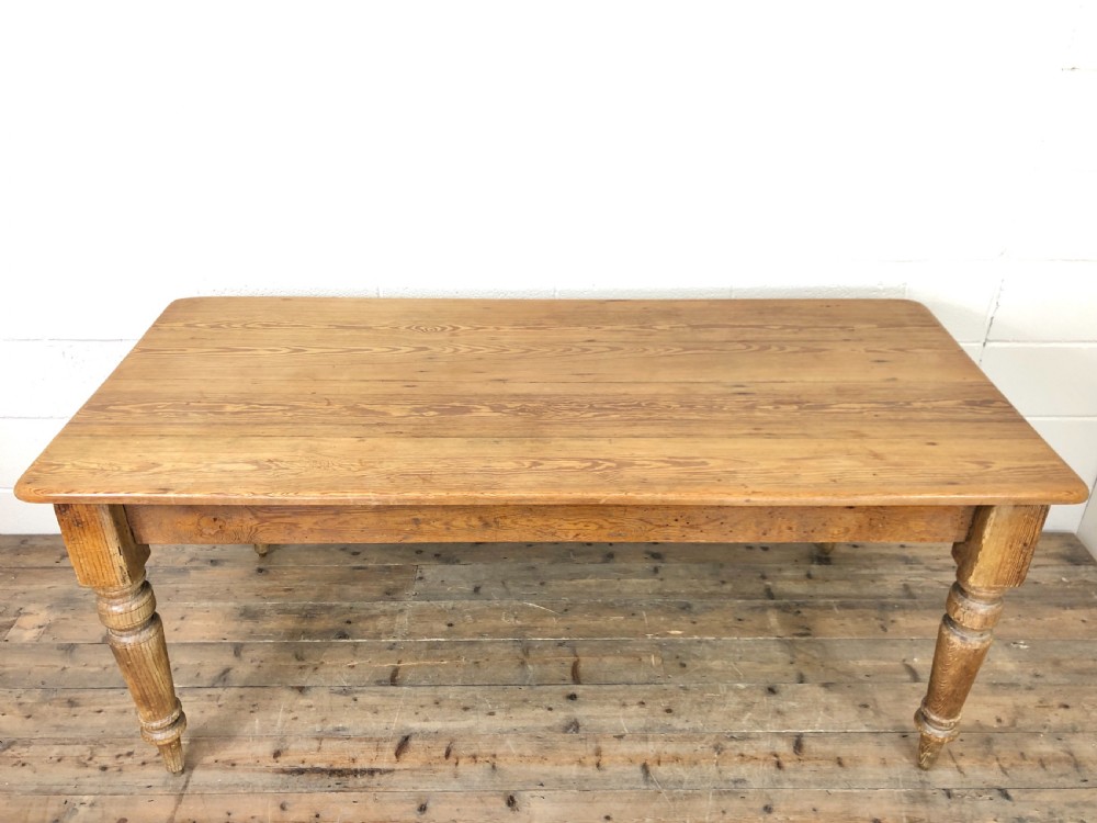 Victorian Pine Kitchen Table View IX