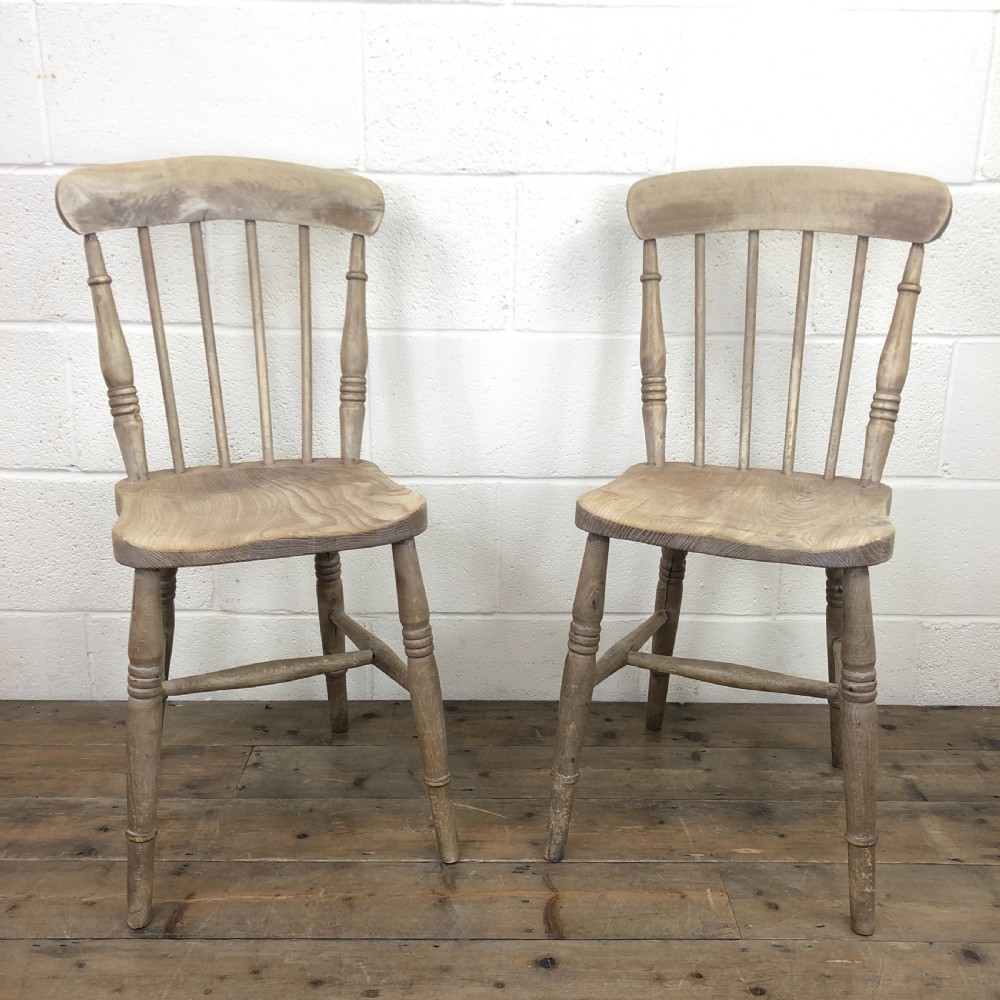 Pair of 19th Century Ash and Elm Chairs