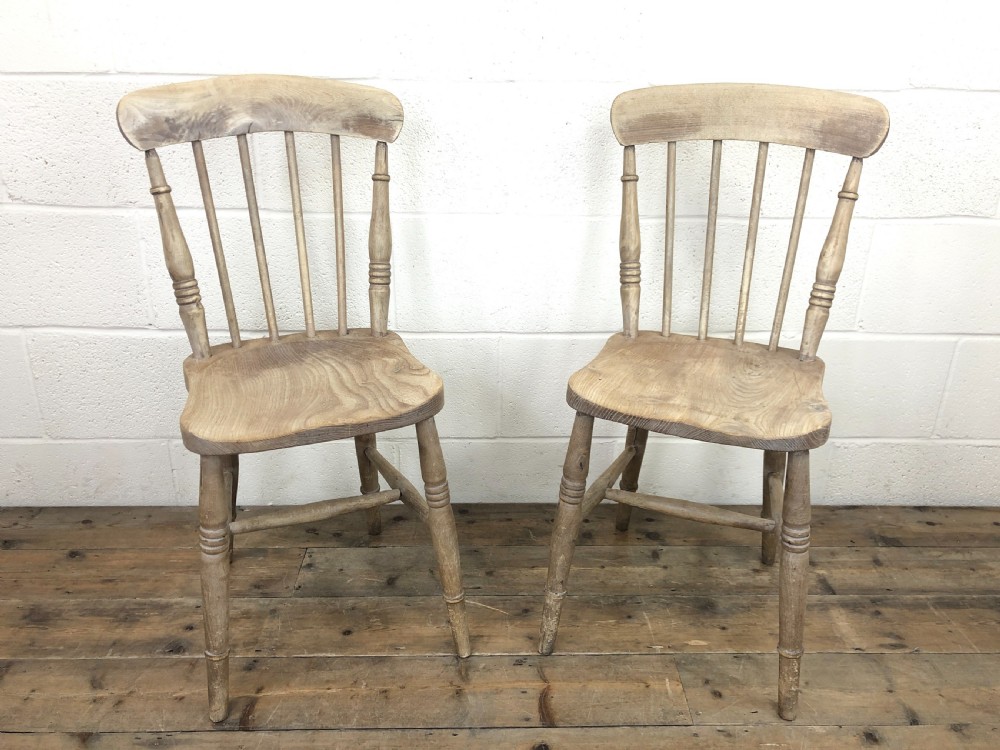 Pair of 19th Century Ash and Elm Chairs View II