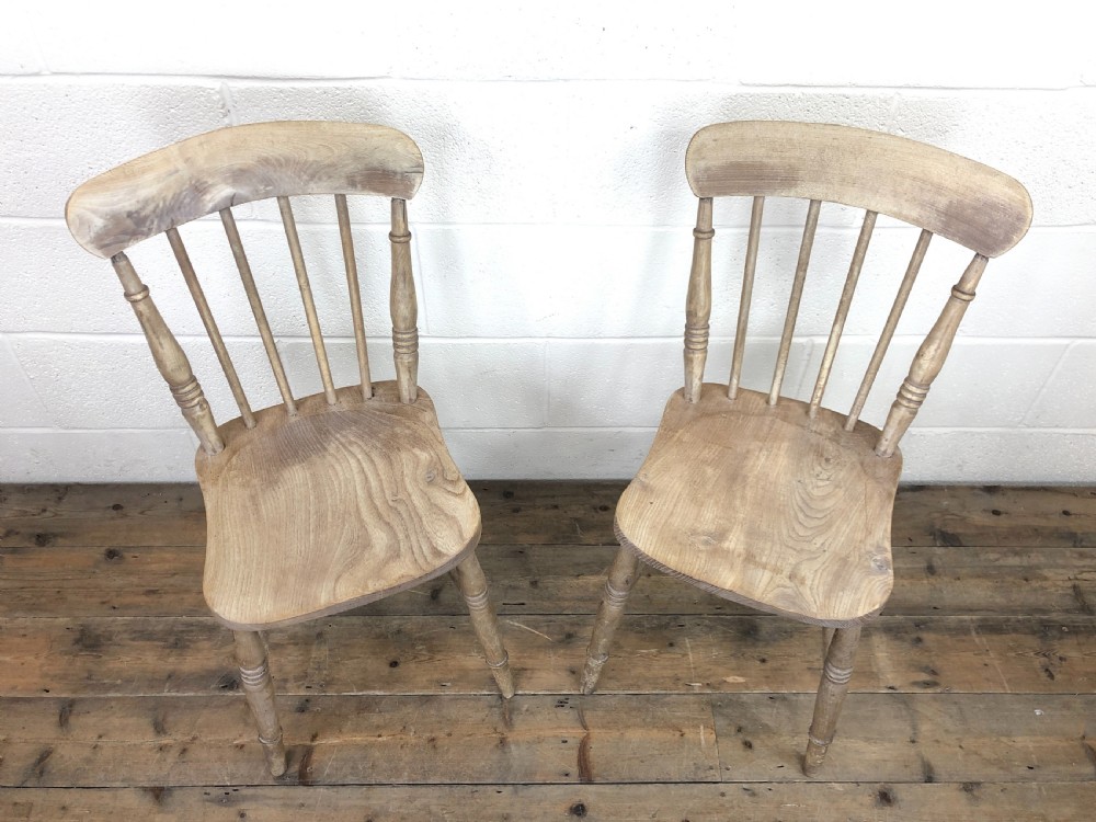 Pair of 19th Century Ash and Elm Chairs View IV