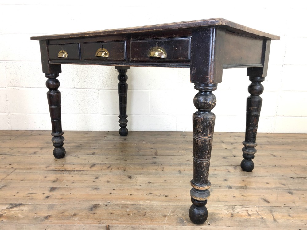 Early 20th Century Desk with Green Painted Top View III
