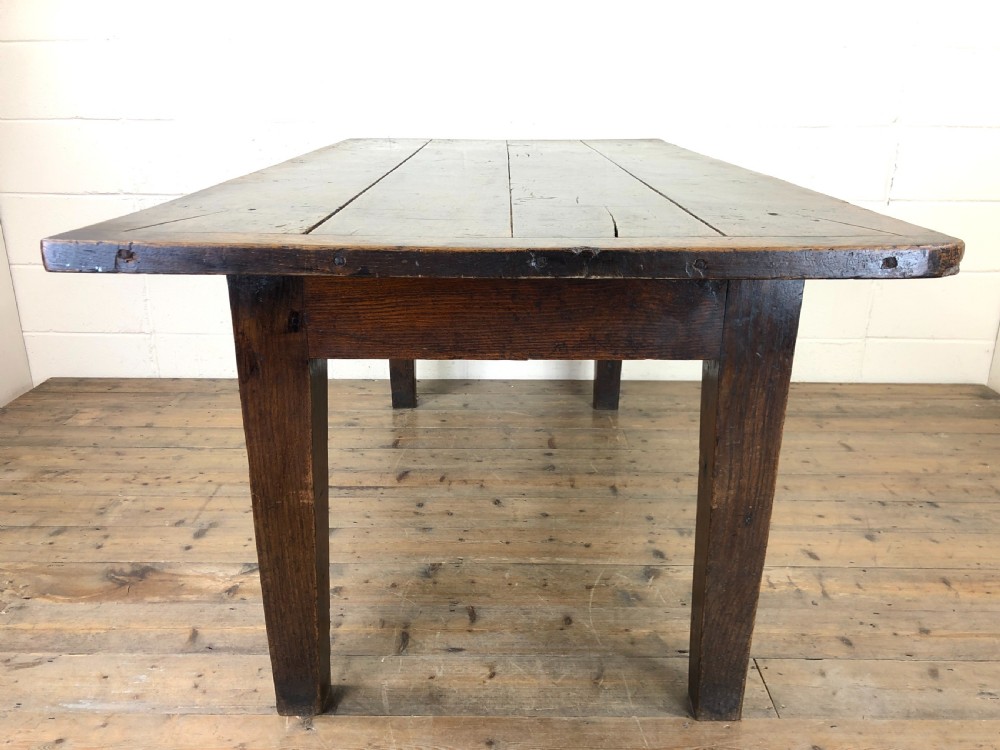 Early 19th Century Oak Kitchen Table View XI