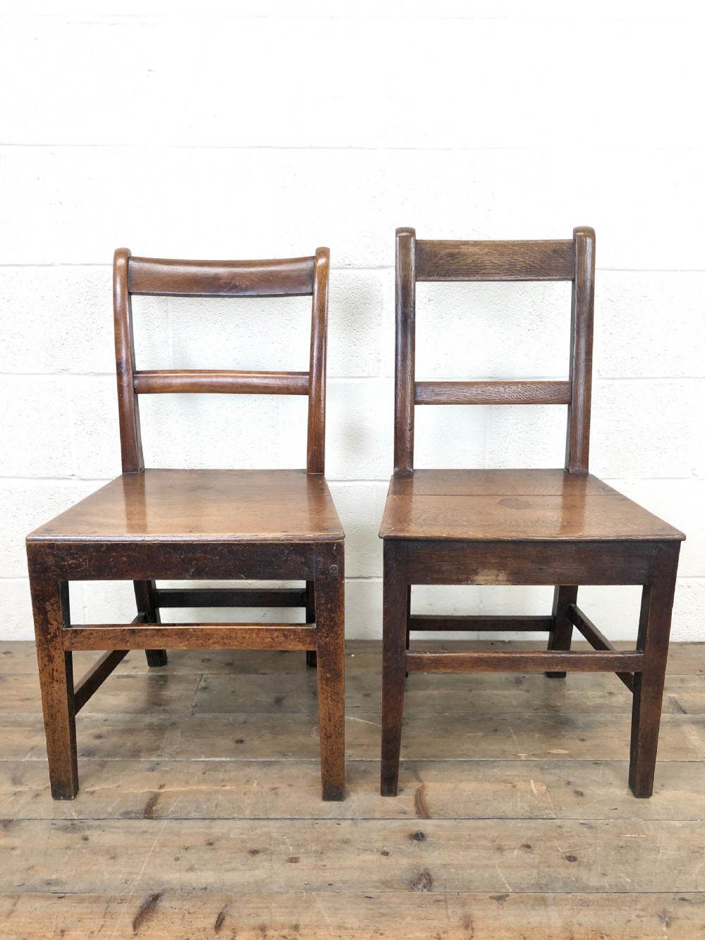 Four 19th Century Oak Back Bar Chairs View VII