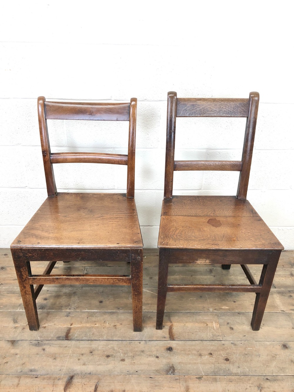 Four 19th Century Oak Back Bar Chairs View VIII