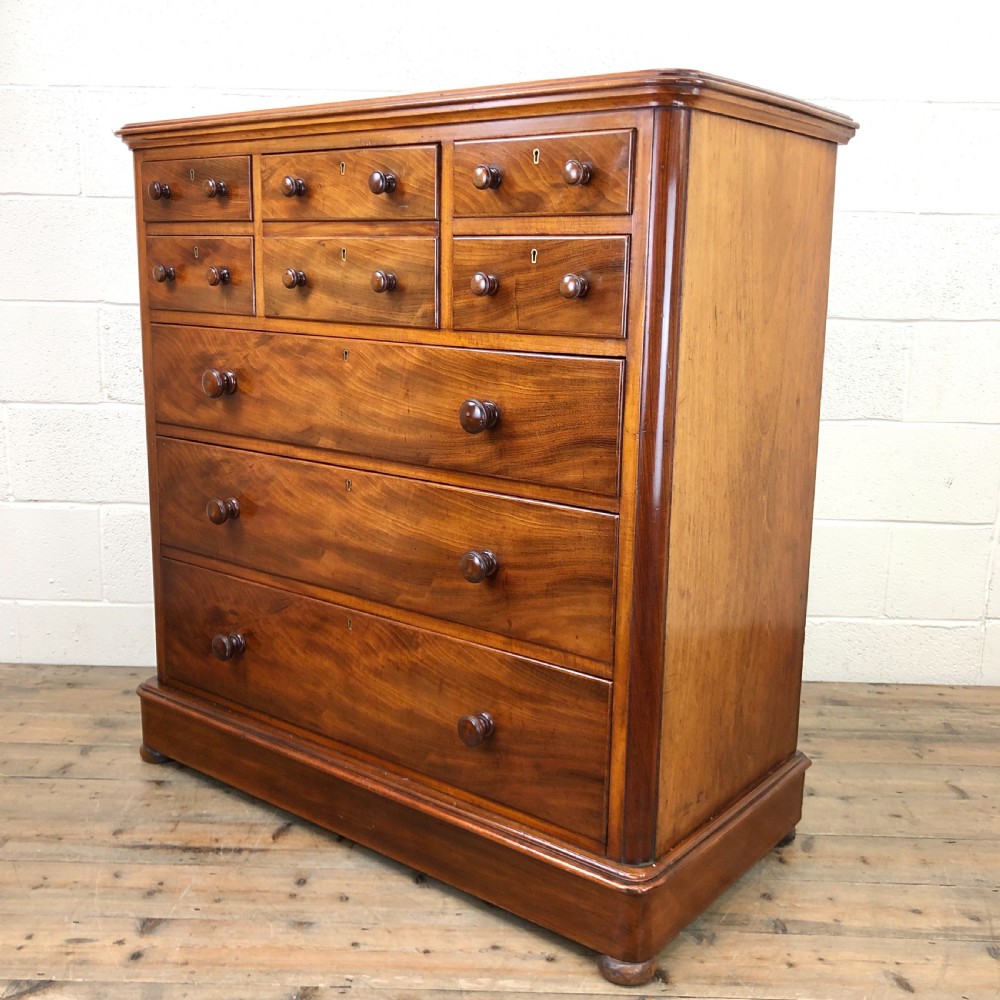 Large Antique Mahogany Chest of Drawers by Maple & Co.