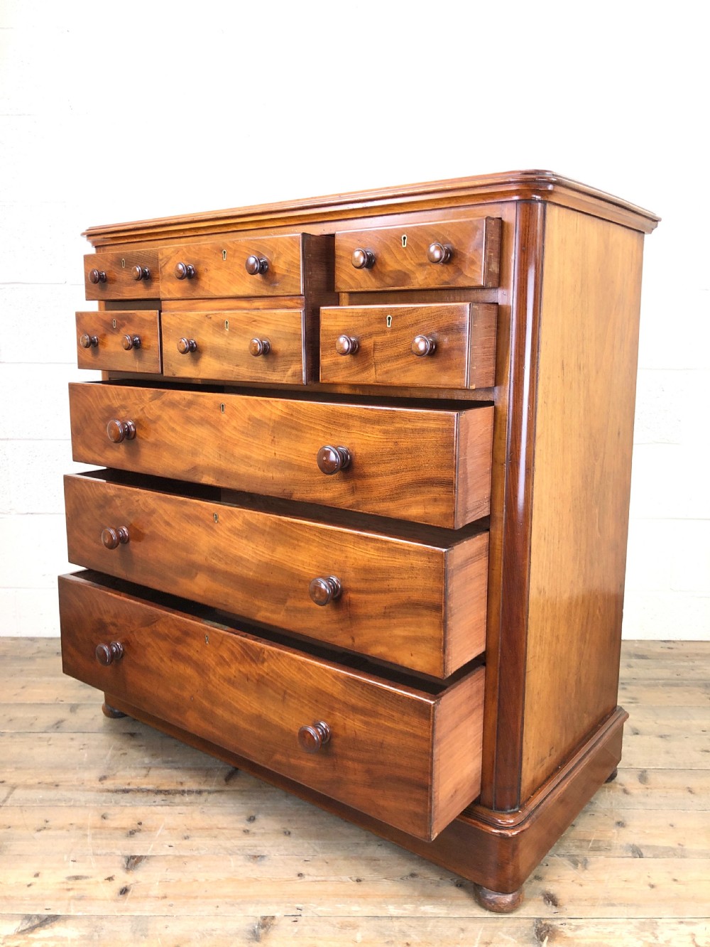 Large Antique Mahogany Chest of Drawers by Maple & Co. View X