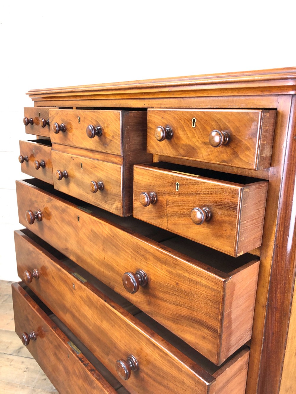 Large Antique Mahogany Chest of Drawers by Maple & Co. View XII