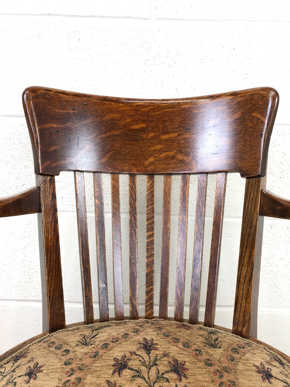 Early 20th Century Oak Captain’s Swivel Chair View V