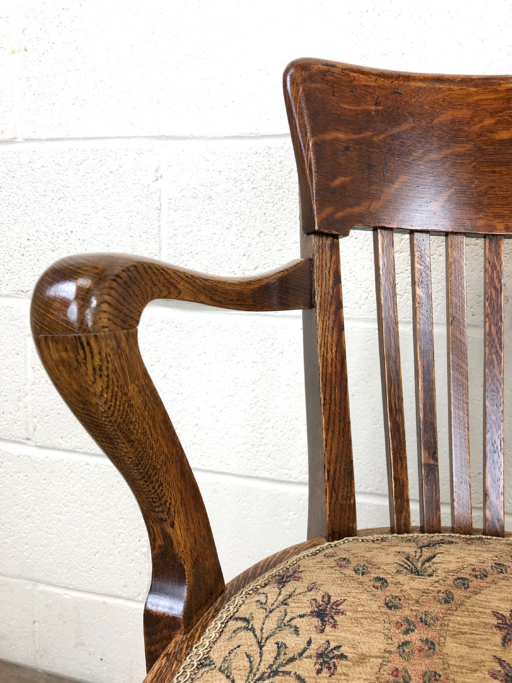Early 20th Century Oak Captain’s Swivel Chair View VI