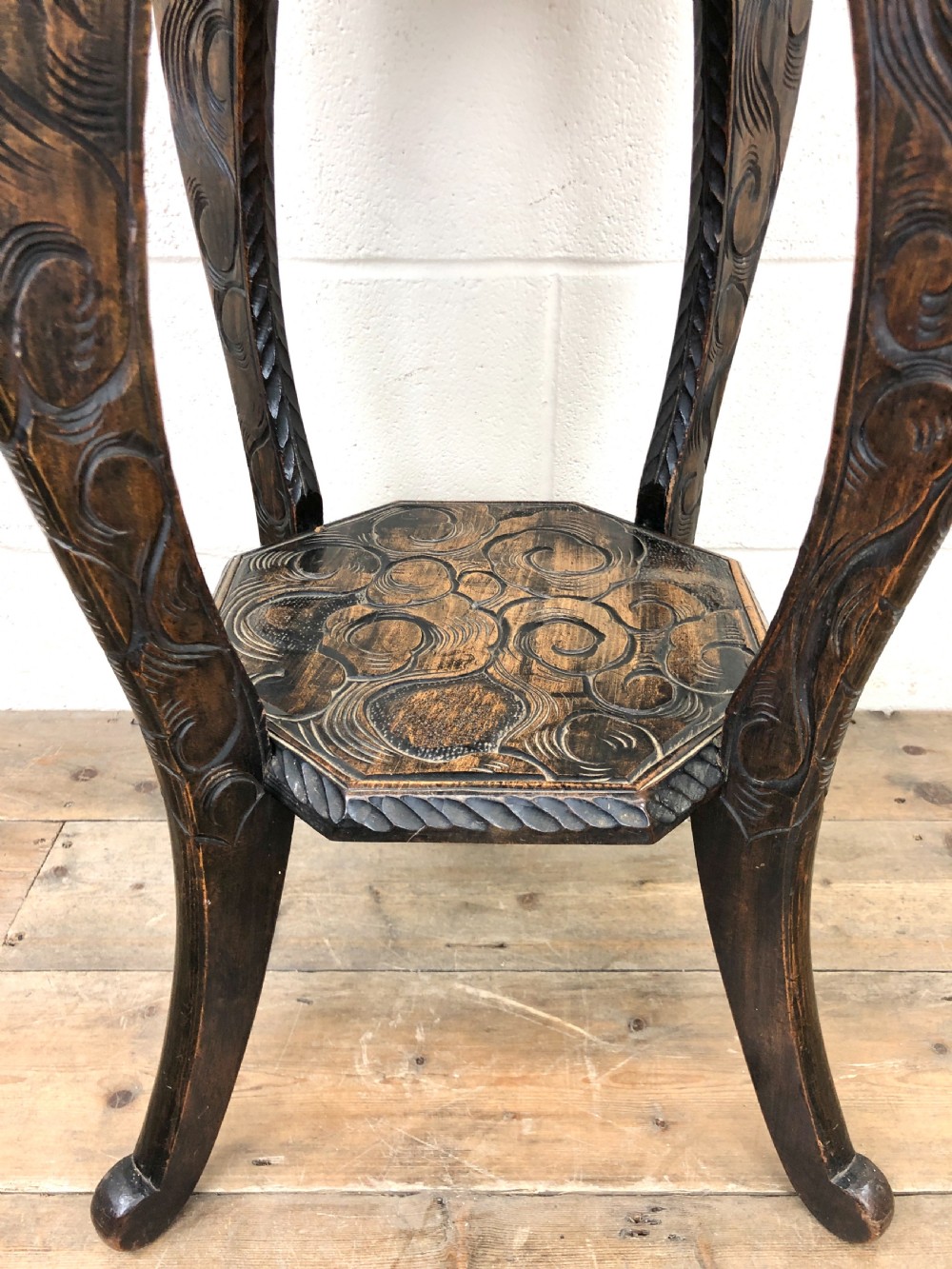 Early 20th Century Carved Side Table  View V
