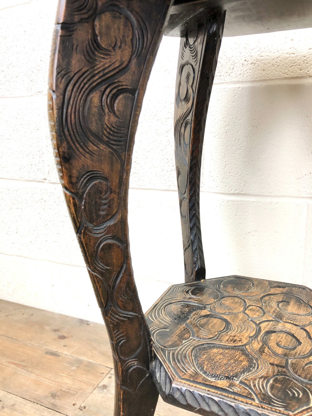 Early 20th Century Carved Side Table  View VIII