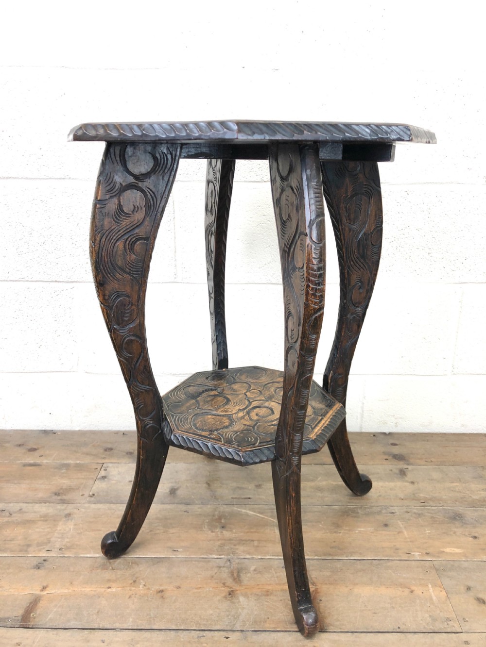 Early 20th Century Carved Side Table  View IX