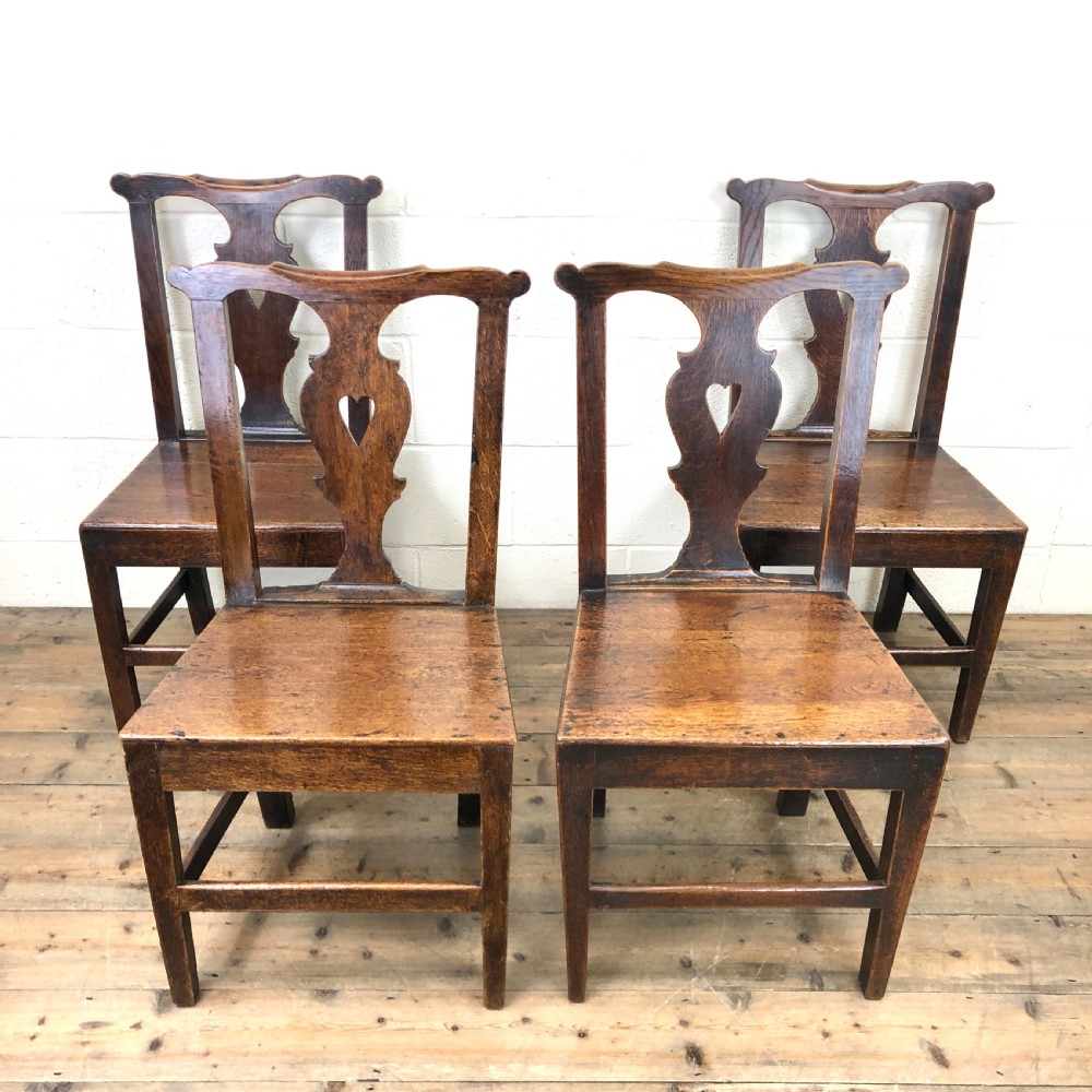 Set of Four 19th Century Oak Dining Chairs