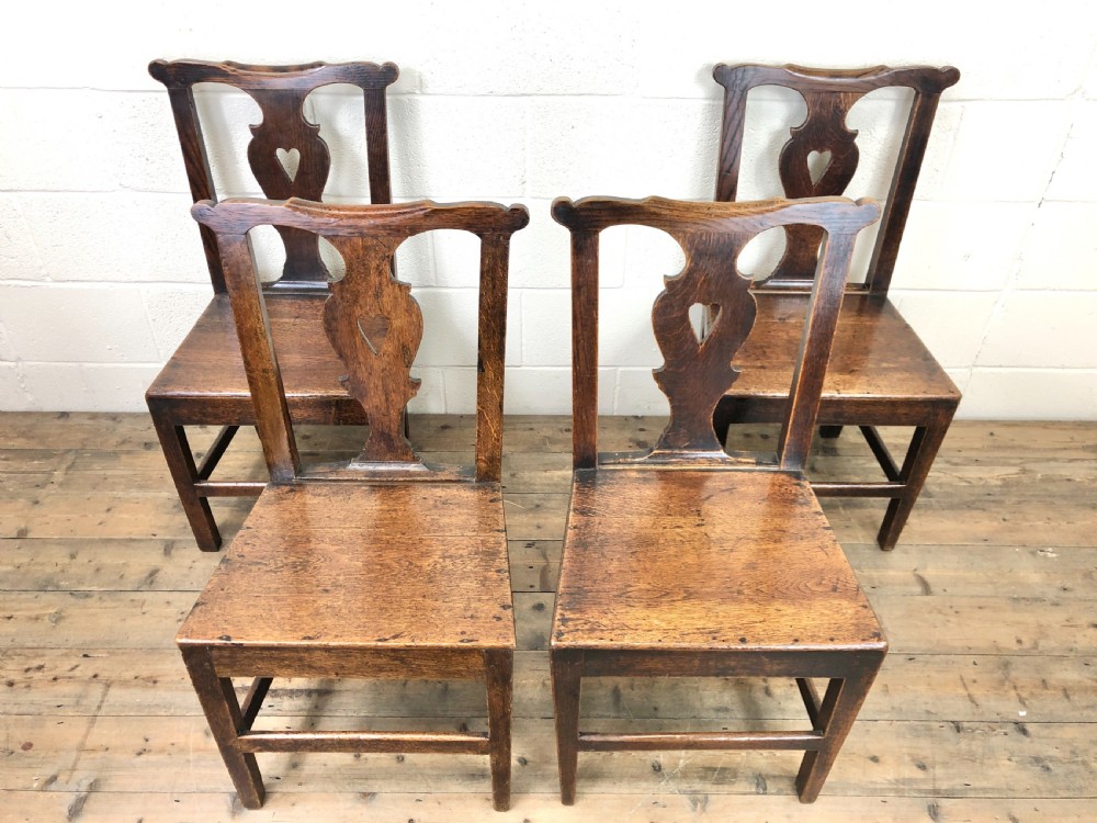 Set of Four 19th Century Oak Dining Chairs View II
