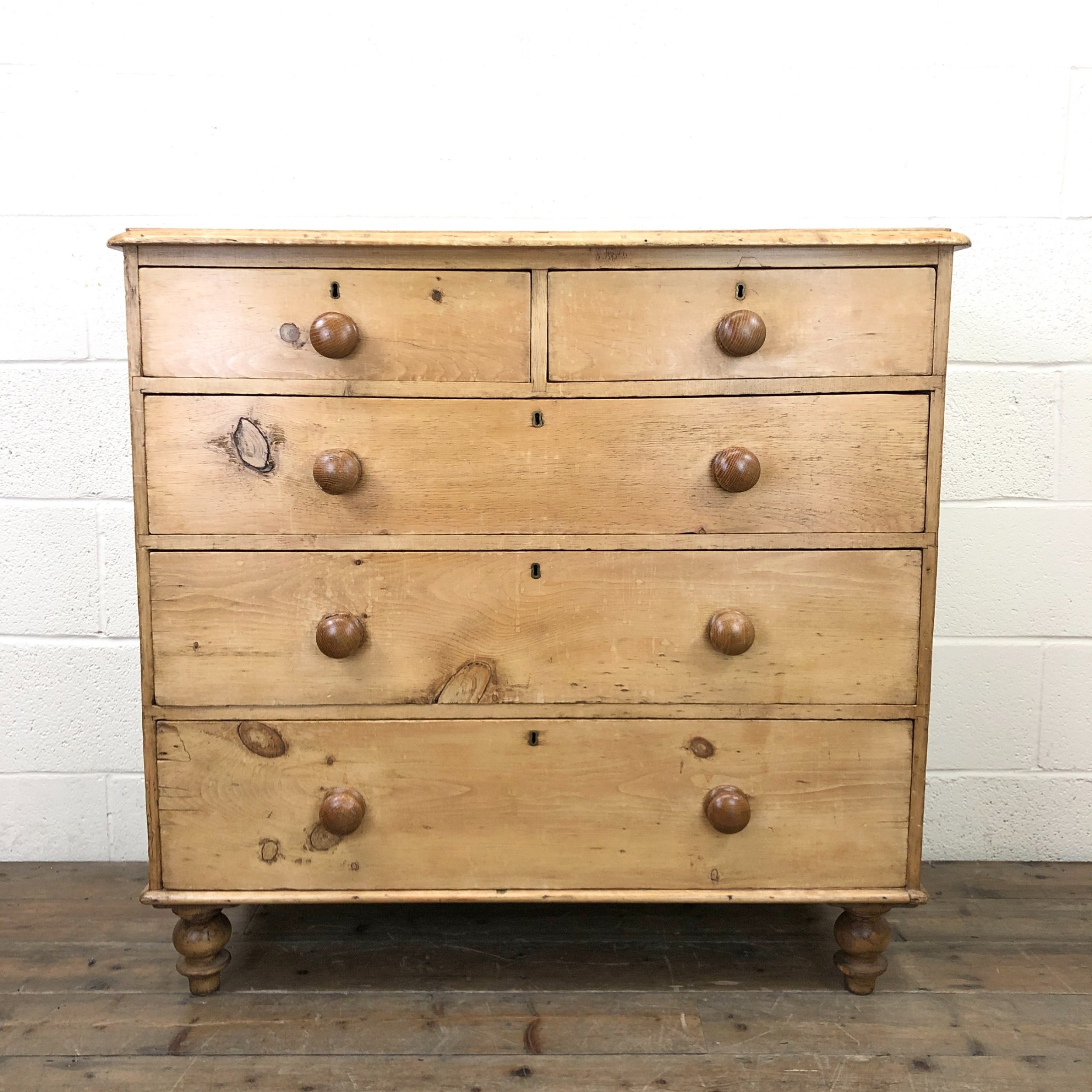 Antique Country Pine Chest of Drawers 