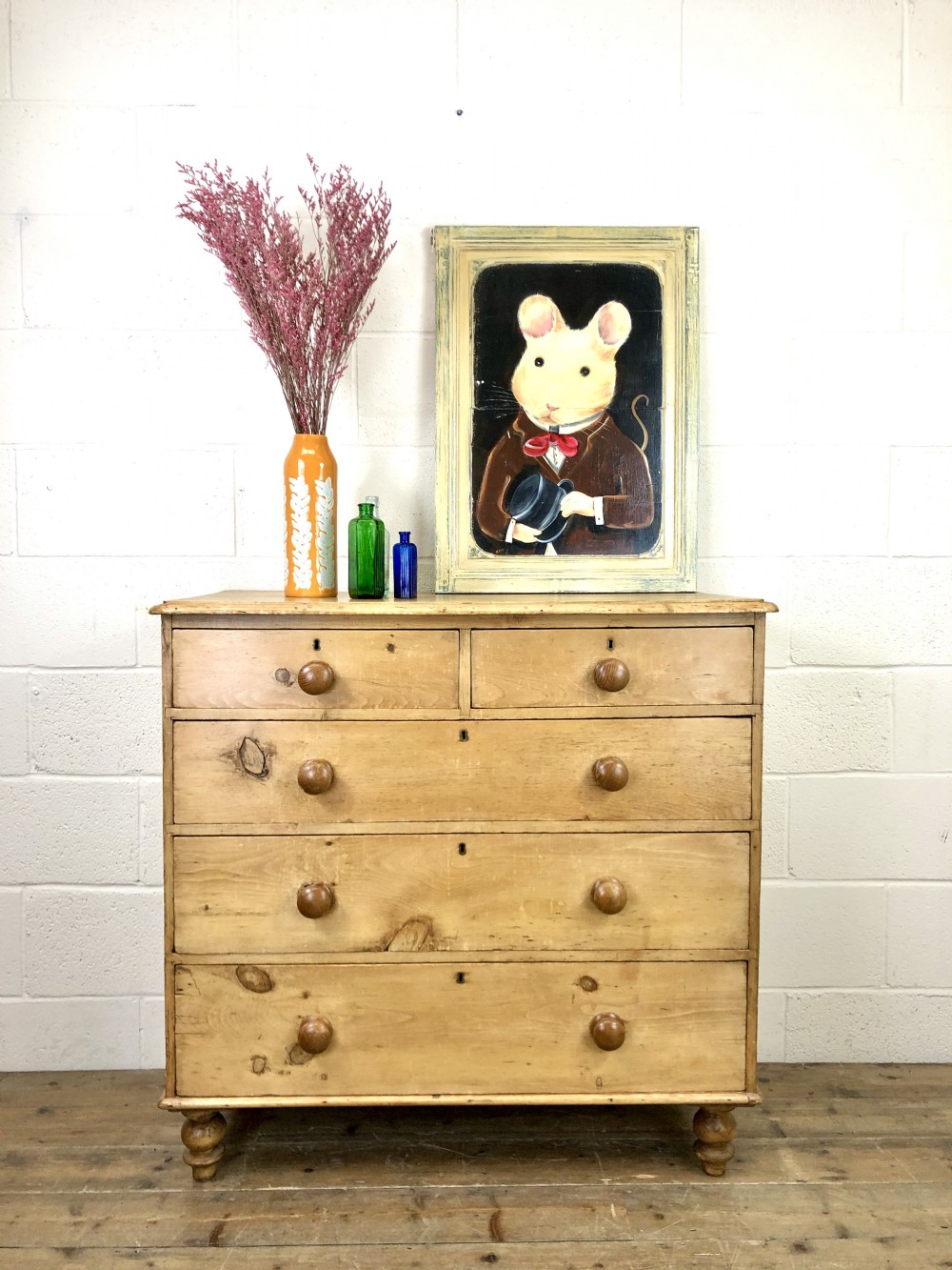 Antique Country Pine Chest of Drawers  View XIII