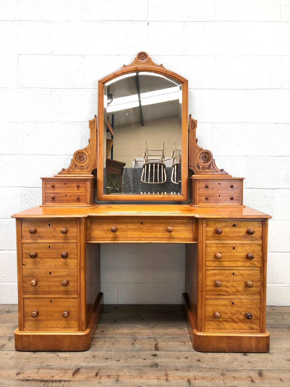Antique Satin Birch Dressing Table