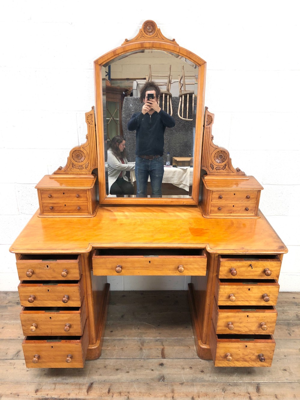 Antique Satin Birch Dressing Table View XVI