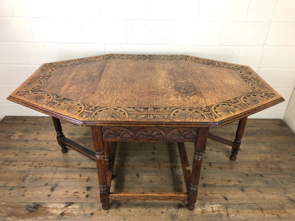 Early 20th Century Oak Gate Leg Table View IX