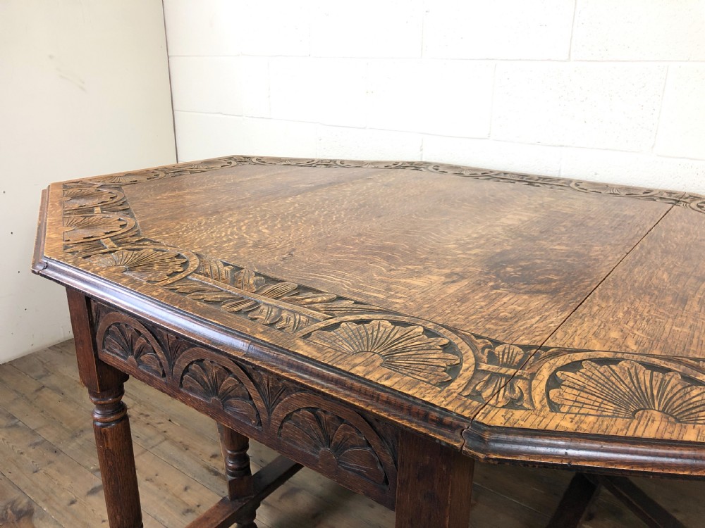 Early 20th Century Oak Gate Leg Table View XII