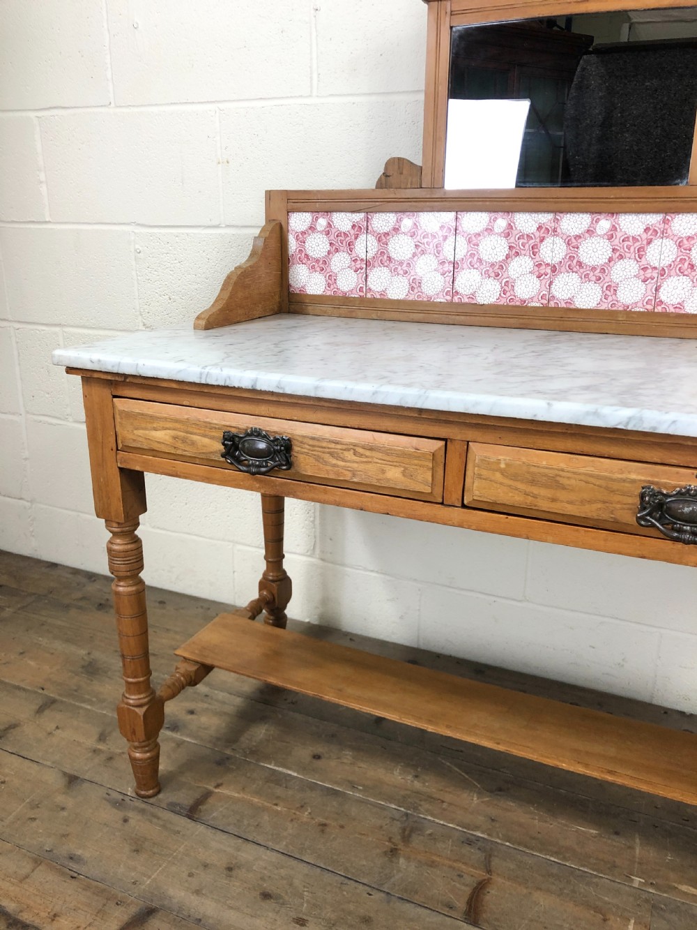 Victorian Pine Washstand with Marble Top  View VI