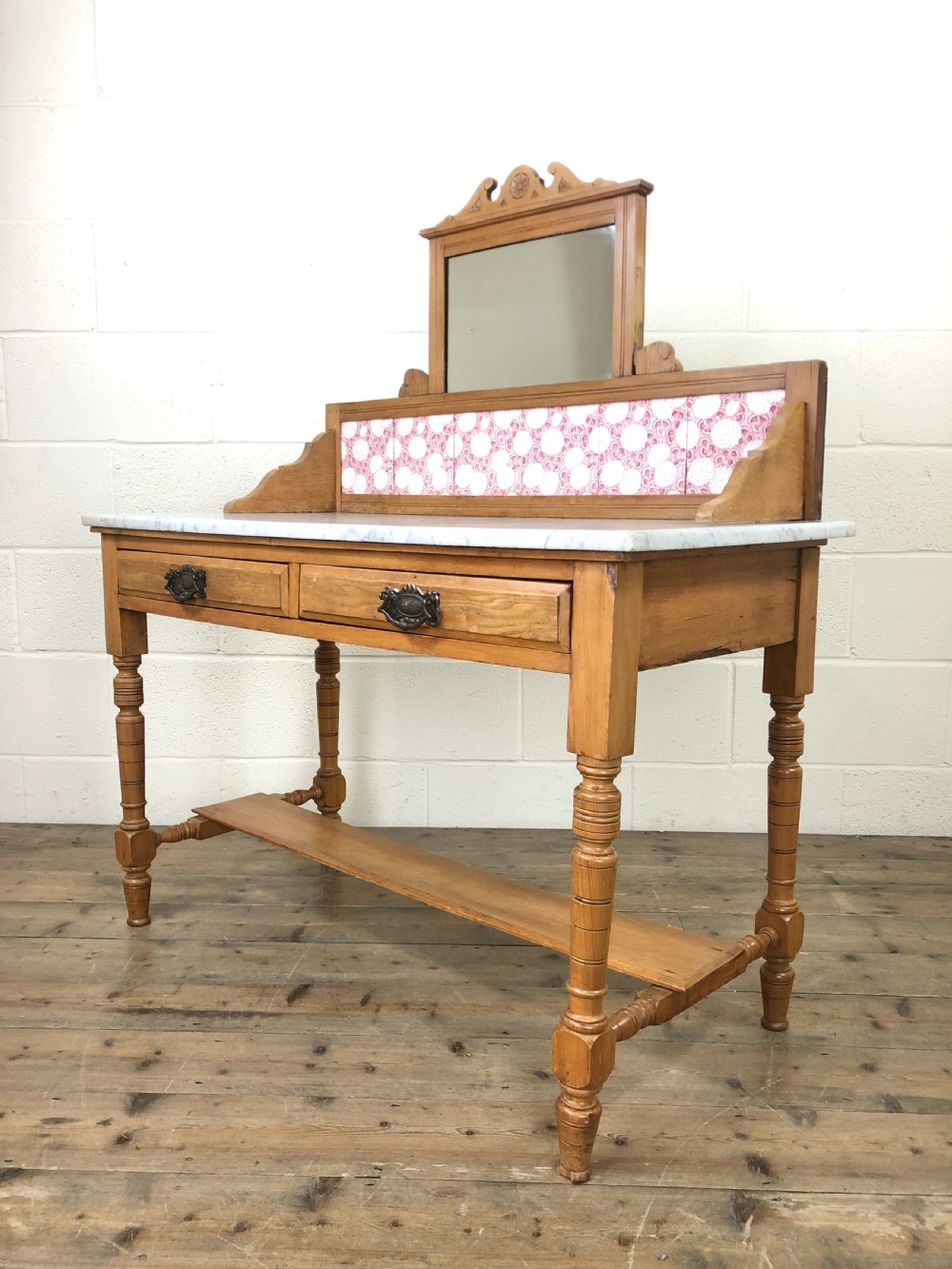 Victorian Pine Washstand with Marble Top  View VIII