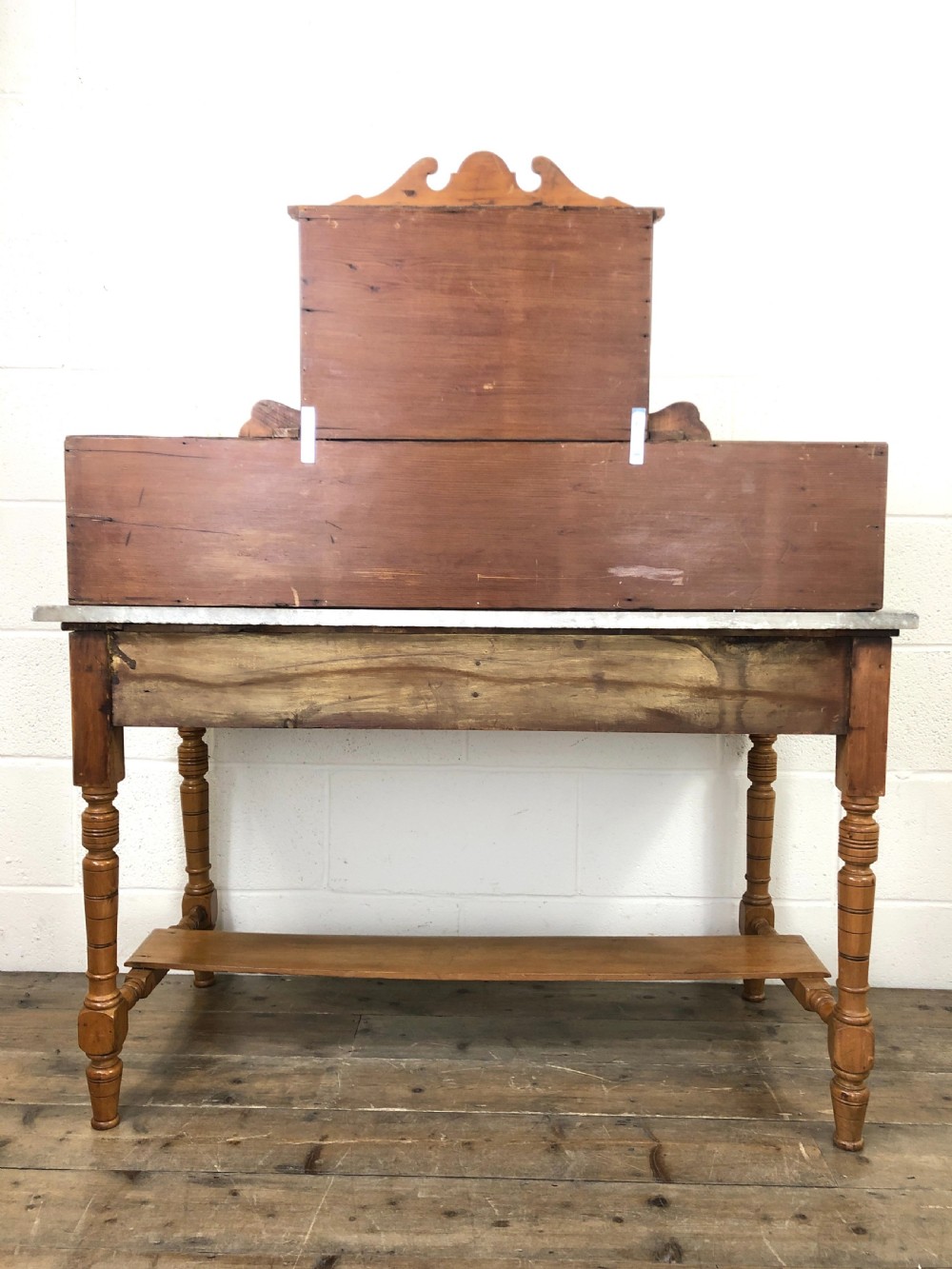 Victorian Pine Washstand with Marble Top  View XII