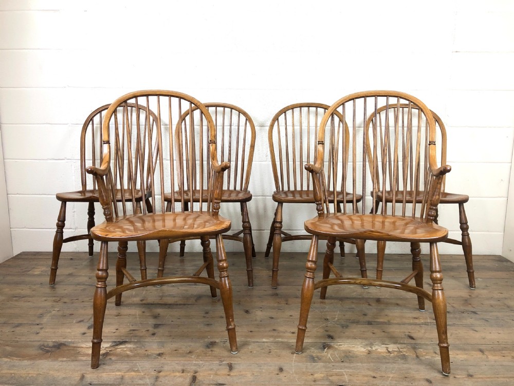 Set of Six Vintage Stick Back Chairs View II