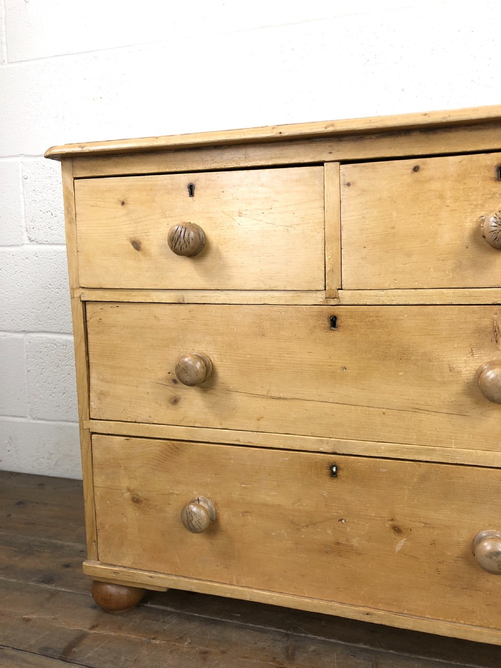 Small Antique Pine Chest of Drawers View V