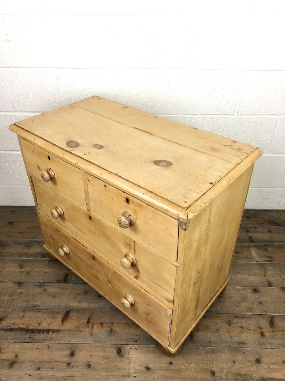 Small Antique Pine Chest of Drawers View XI
