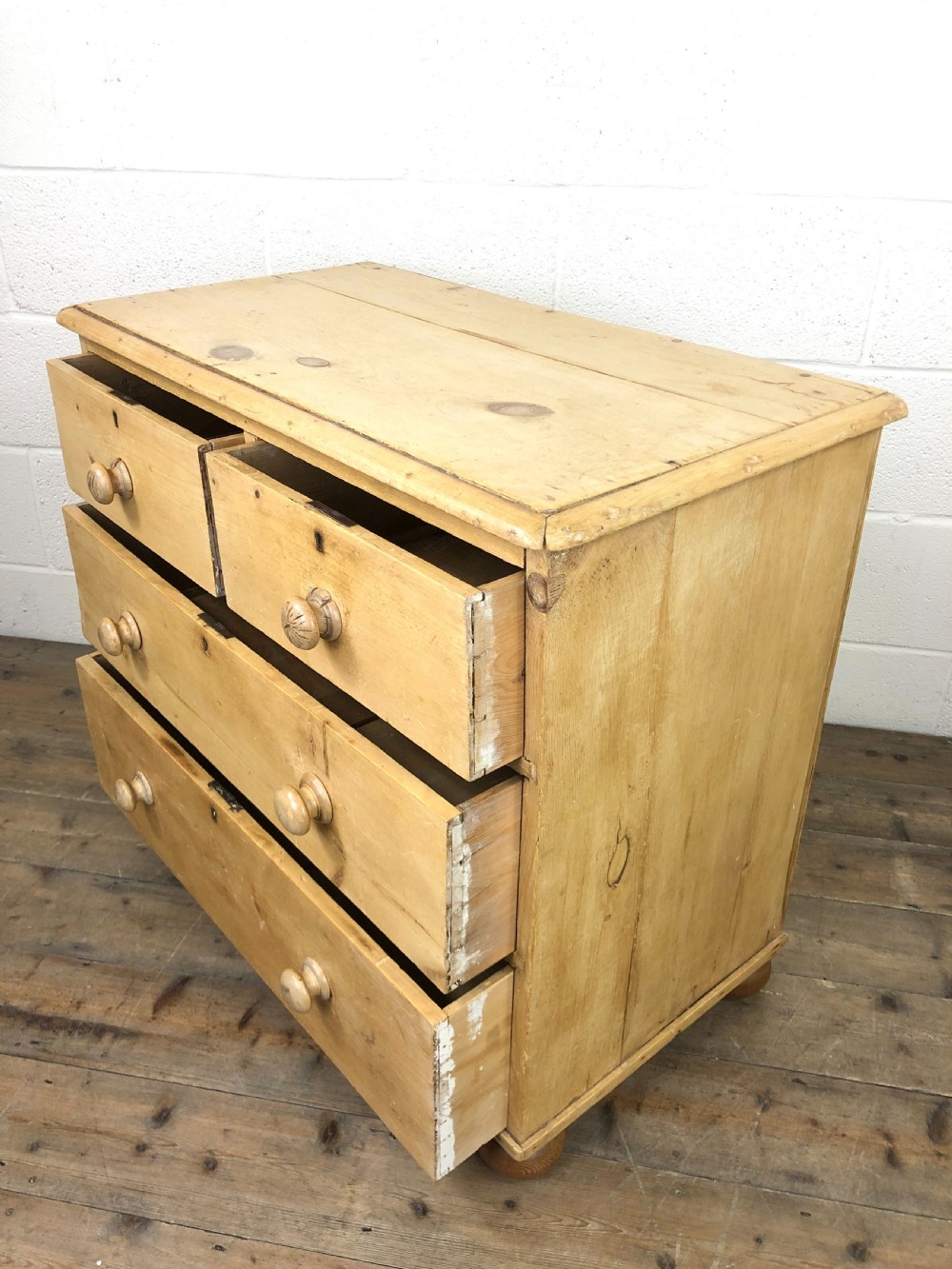 Small Antique Pine Chest of Drawers View XIII