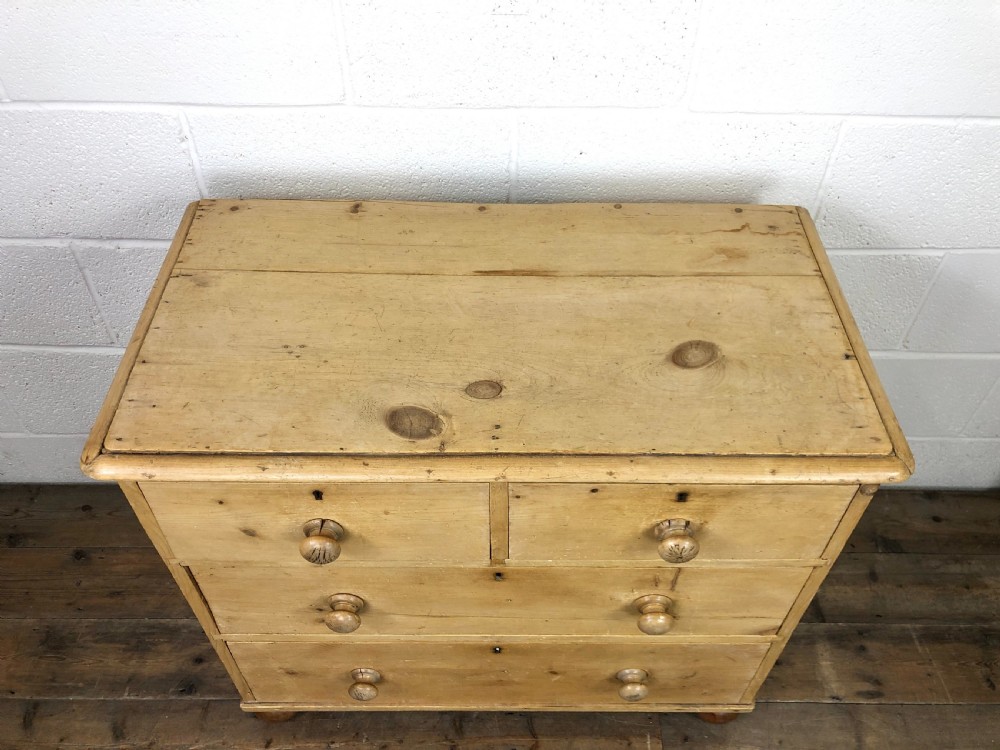 Small Antique Pine Chest of Drawers View XV