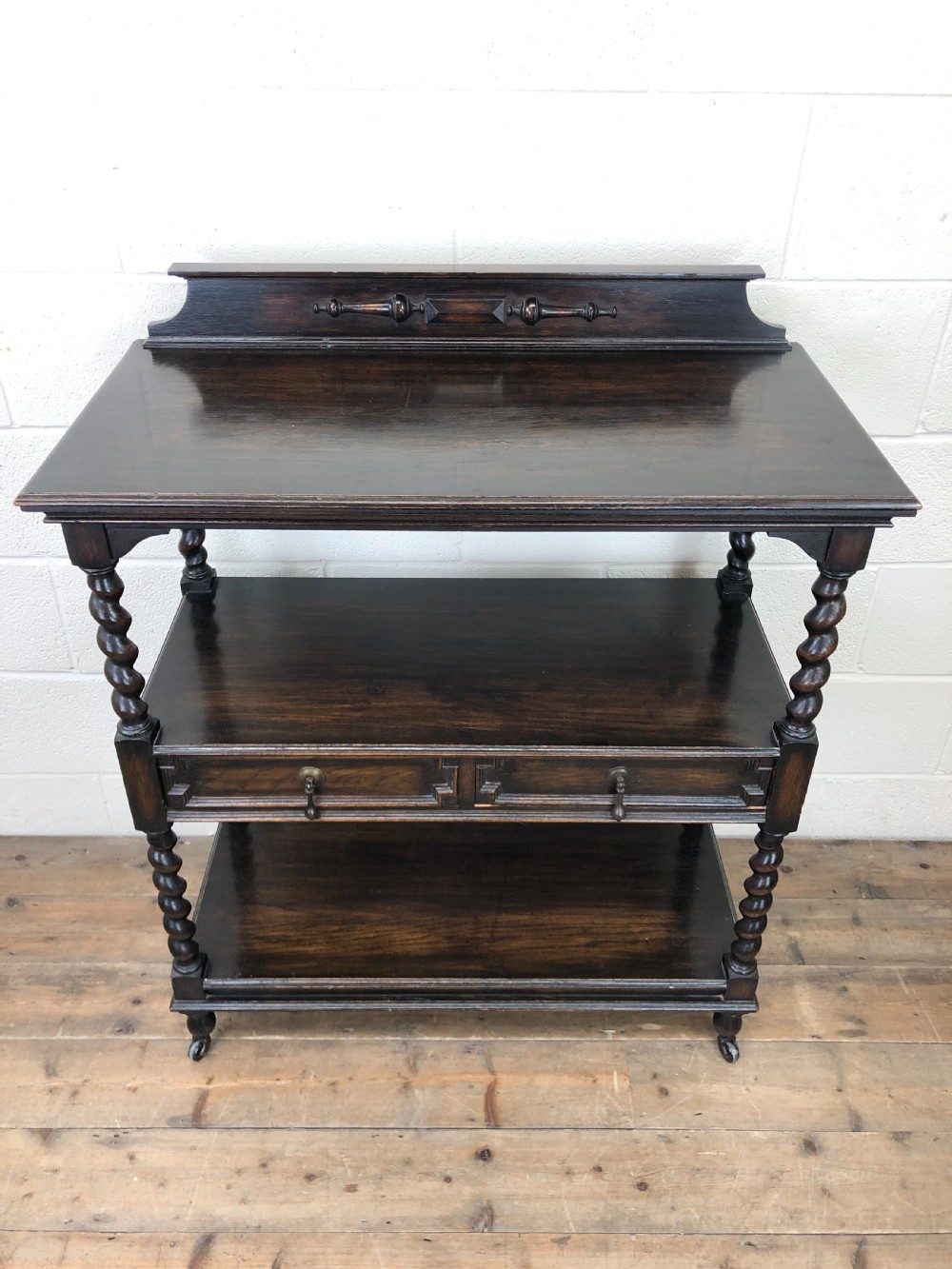 Antique Oak Three Tier Sideboard View III